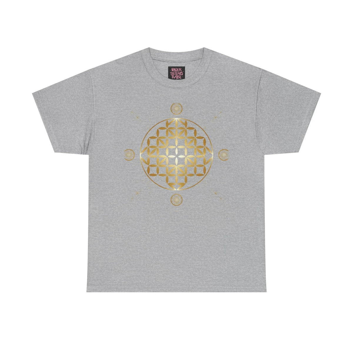 Gold Flower Of Life Unisex Graphic Tee - underthestarsbabe