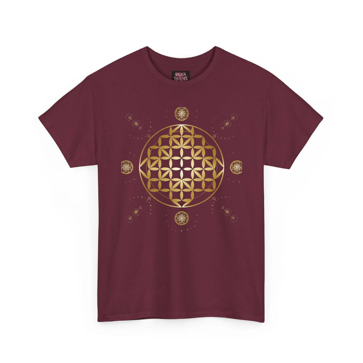 Gold Flower Of Life Unisex Graphic Tee - underthestarsbabe