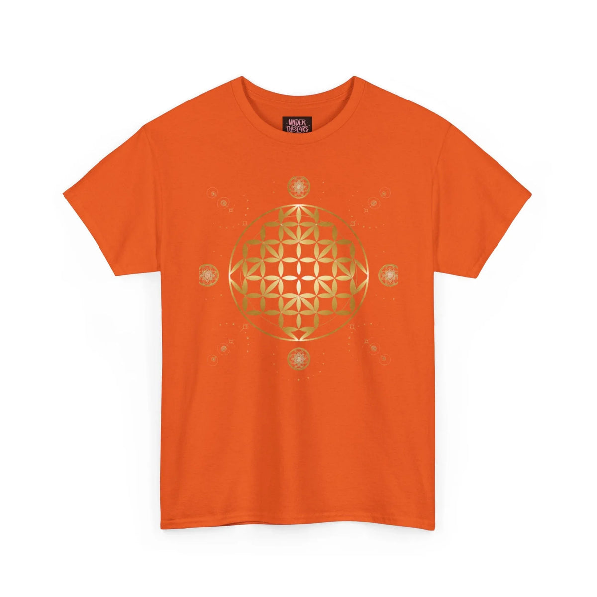 Gold Flower Of Life Unisex Graphic Tee - underthestarsbabe
