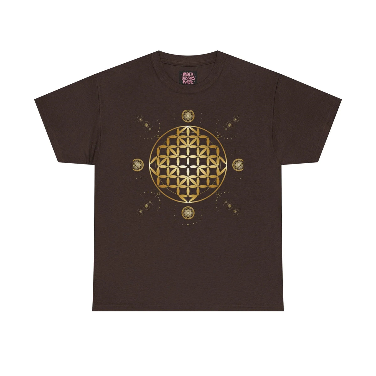 Gold Flower Of Life Unisex Graphic Tee - underthestarsbabe