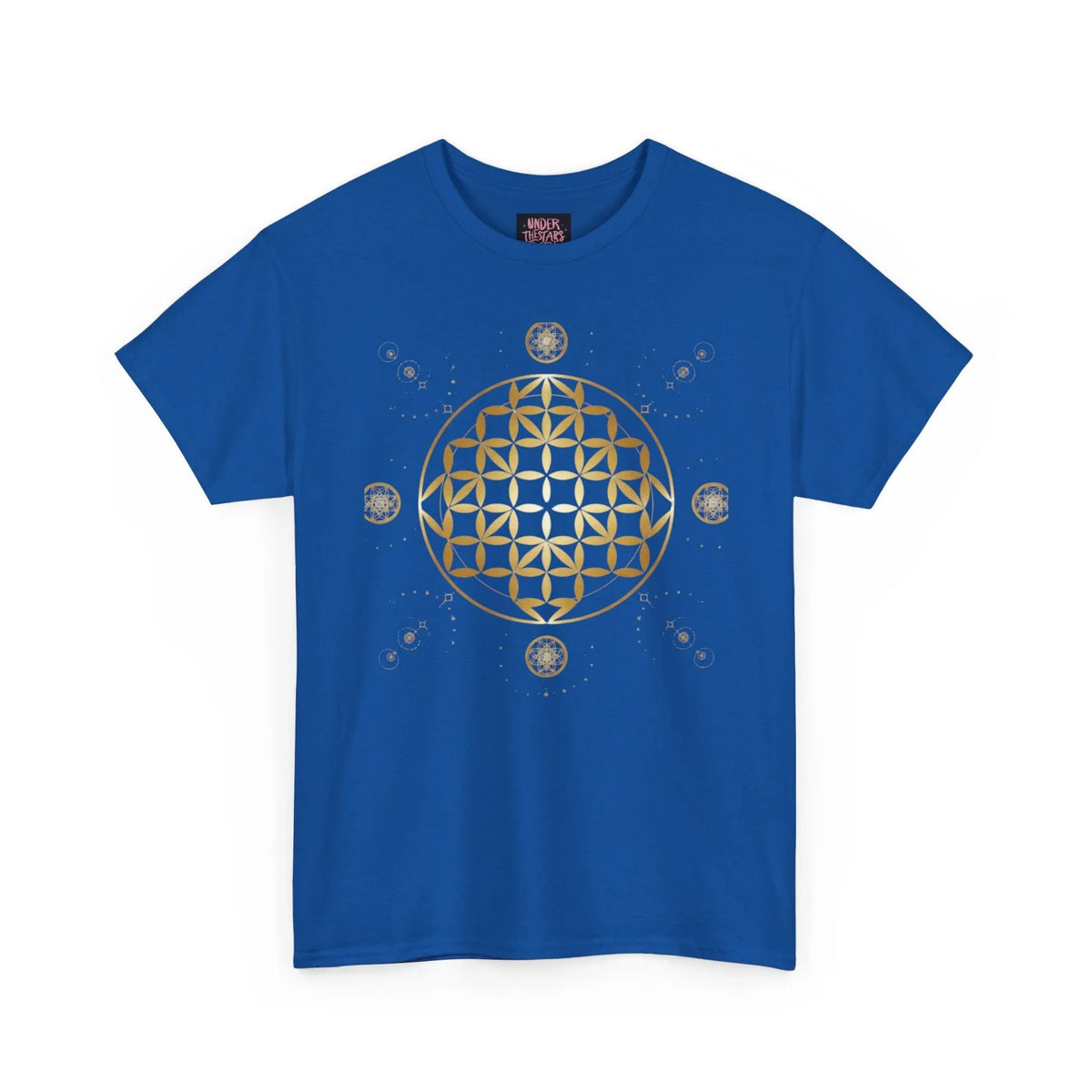 Gold Flower Of Life Unisex Graphic Tee - underthestarsbabe