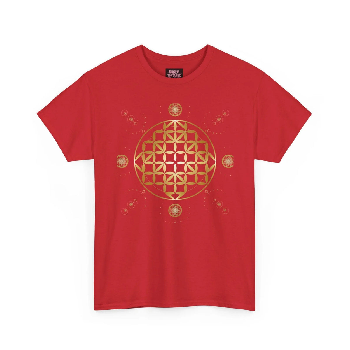 Gold Flower Of Life Unisex Graphic Tee - underthestarsbabe