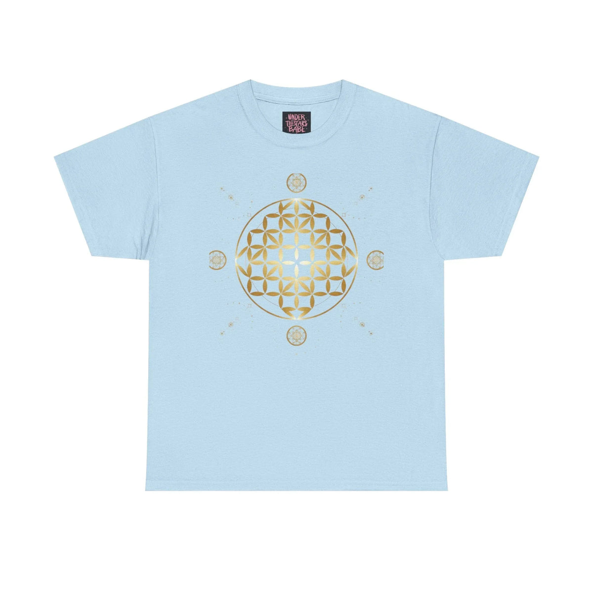 Gold Flower Of Life Unisex Graphic Tee - underthestarsbabe