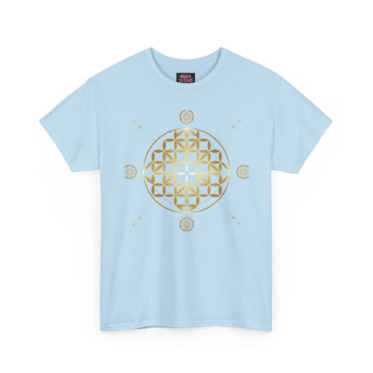 Gold Flower Of Life Unisex Graphic Tee - underthestarsbabe