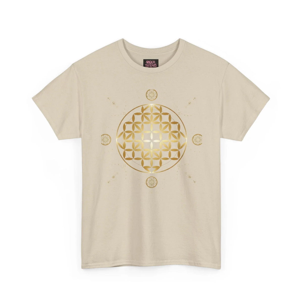 Gold Flower Of Life Unisex Graphic Tee - underthestarsbabe