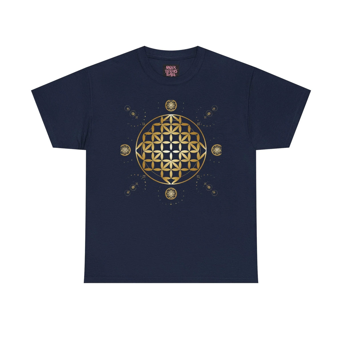 Gold Flower Of Life Unisex Graphic Tee - underthestarsbabe