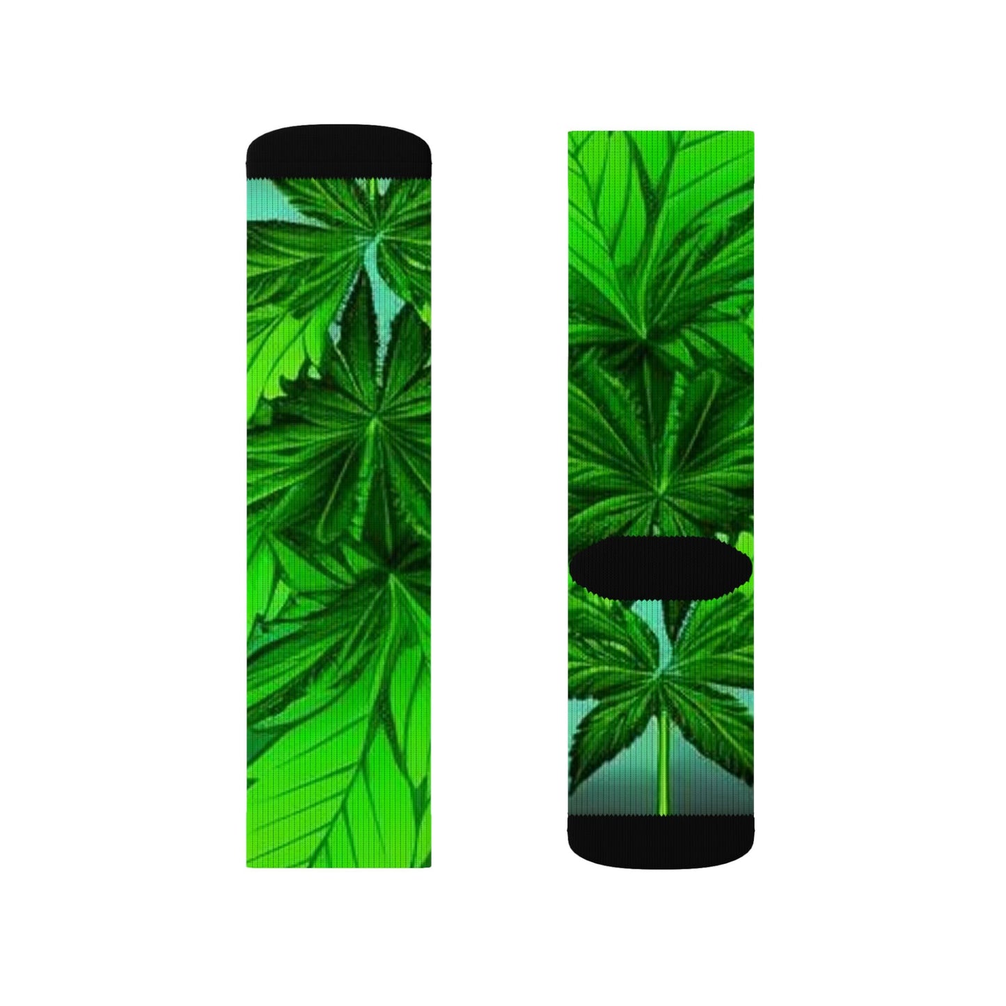 Herbal Leaf Sublimation Socks - underthestarsbabe