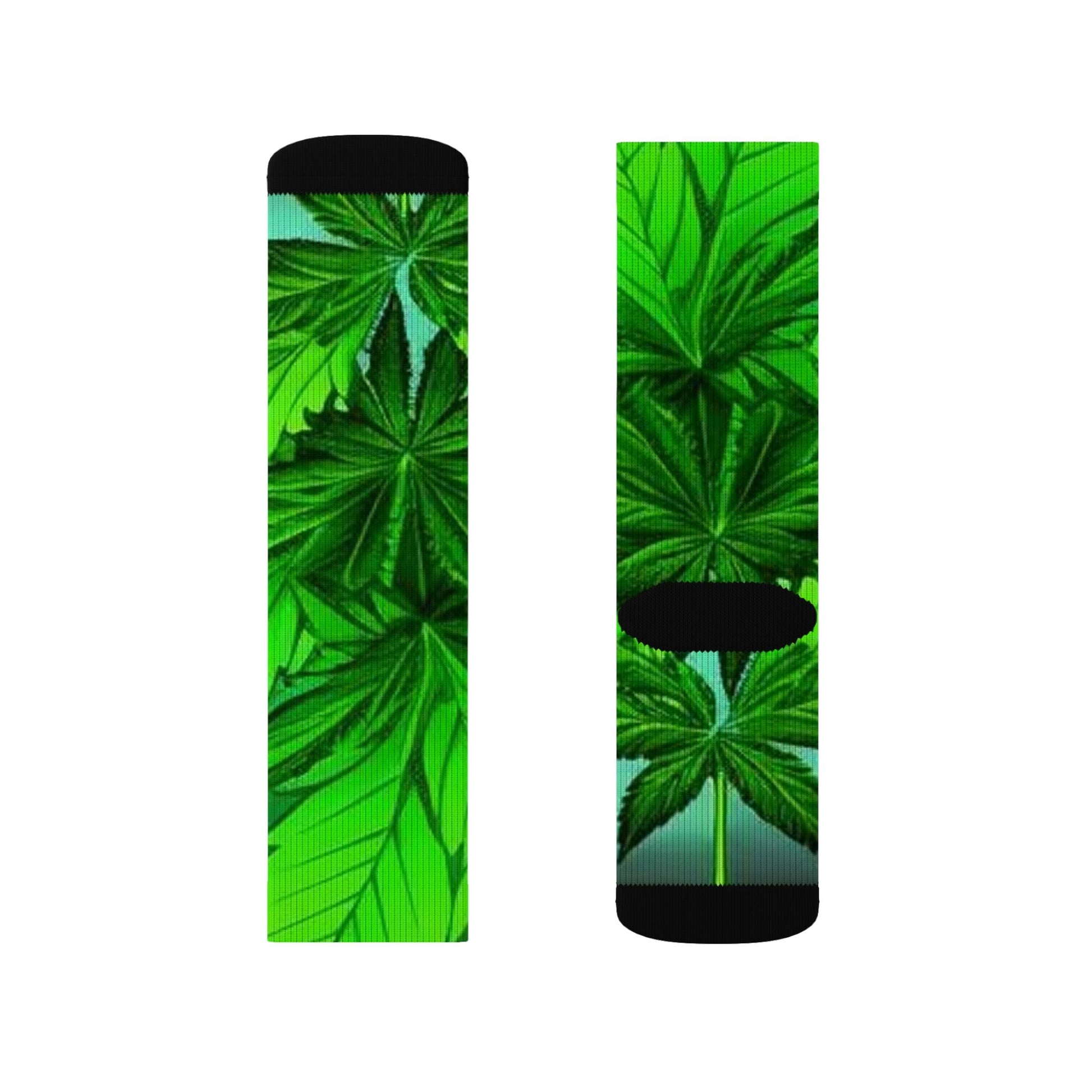 Herbal Leaf Sublimation Socks - underthestarsbabe