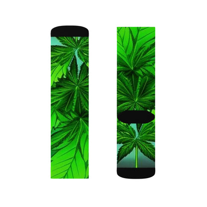 Herbal Leaf Sublimation Socks - underthestarsbabe