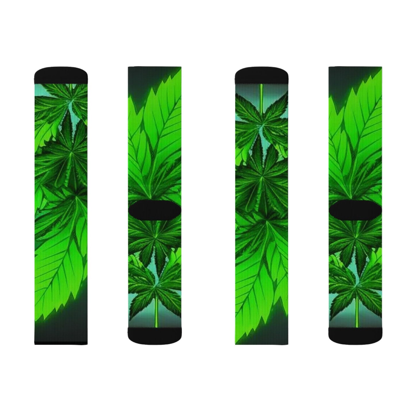 Herbal Leaf Sublimation Socks - underthestarsbabe