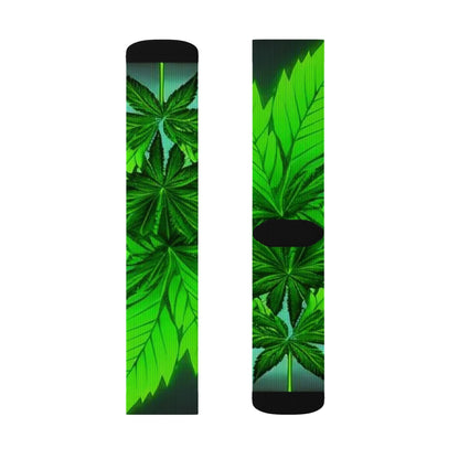 Herbal Leaf Sublimation Socks - underthestarsbabe