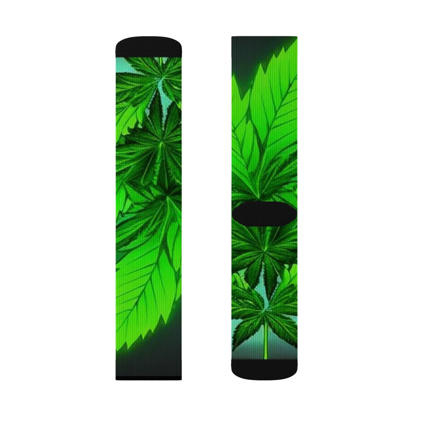Herbal Leaf Sublimation Socks - underthestarsbabe