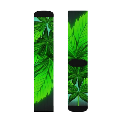 Herbal Leaf Sublimation Socks - underthestarsbabe