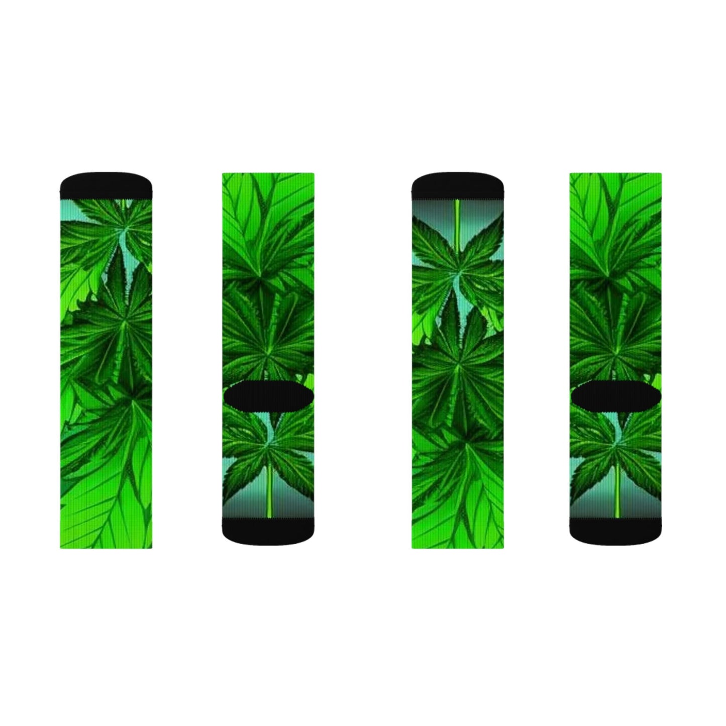 Herbal Leaf Sublimation Socks - underthestarsbabe