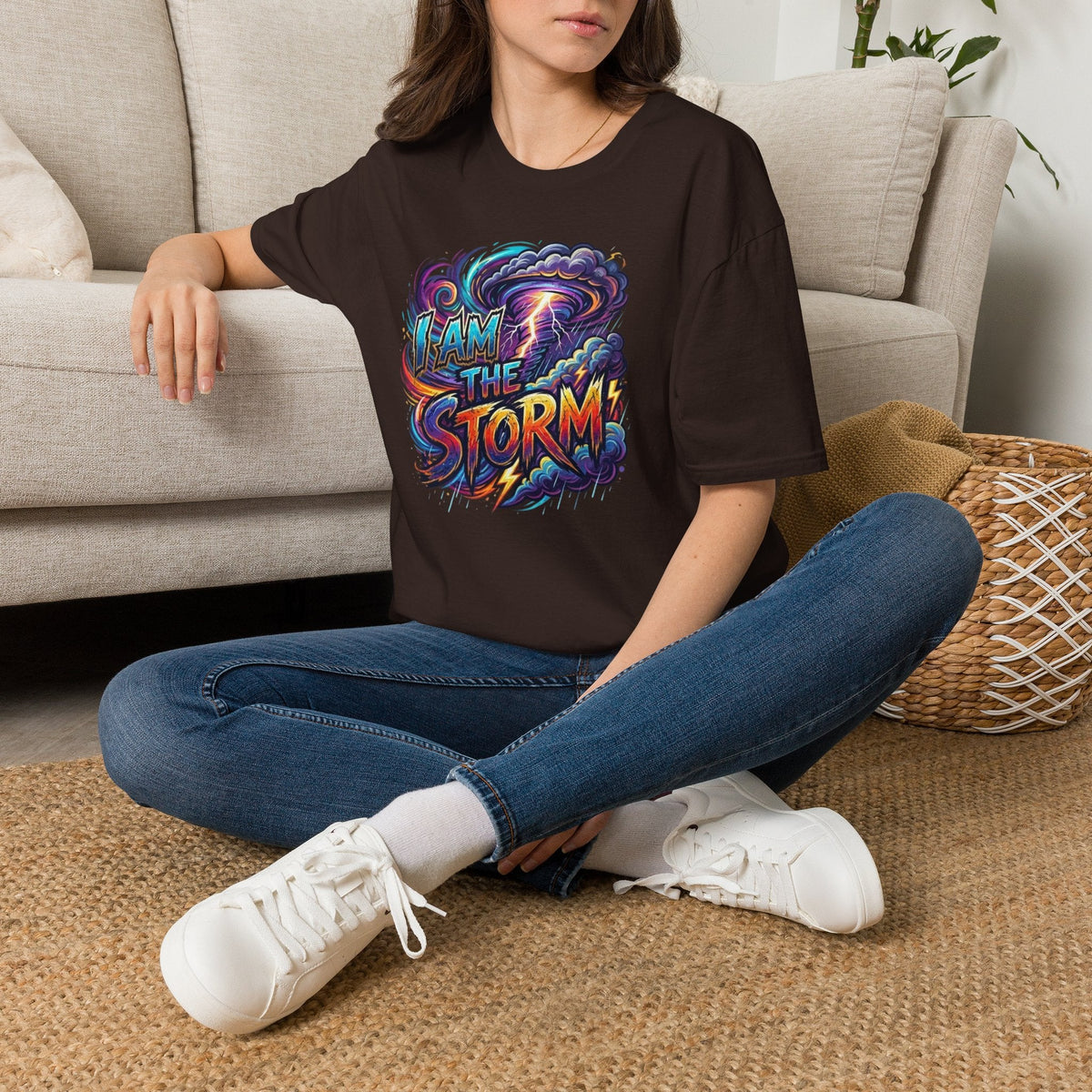 I Am The Storm Unisex T‑Shirt — Empowering Storm Graphic Tee for Resilience & Strength - underthestarsbabe