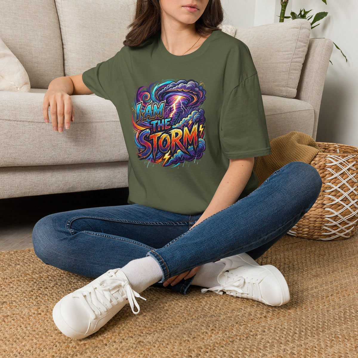 I Am The Storm Unisex T‑Shirt — Empowering Storm Graphic Tee for Resilience & Strength - underthestarsbabe