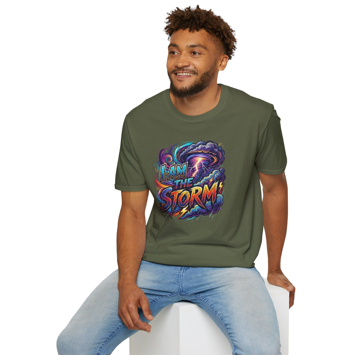 I Am The Storm Unisex T‑Shirt — Empowering Storm Graphic Tee for Resilience & Strength - underthestarsbabe