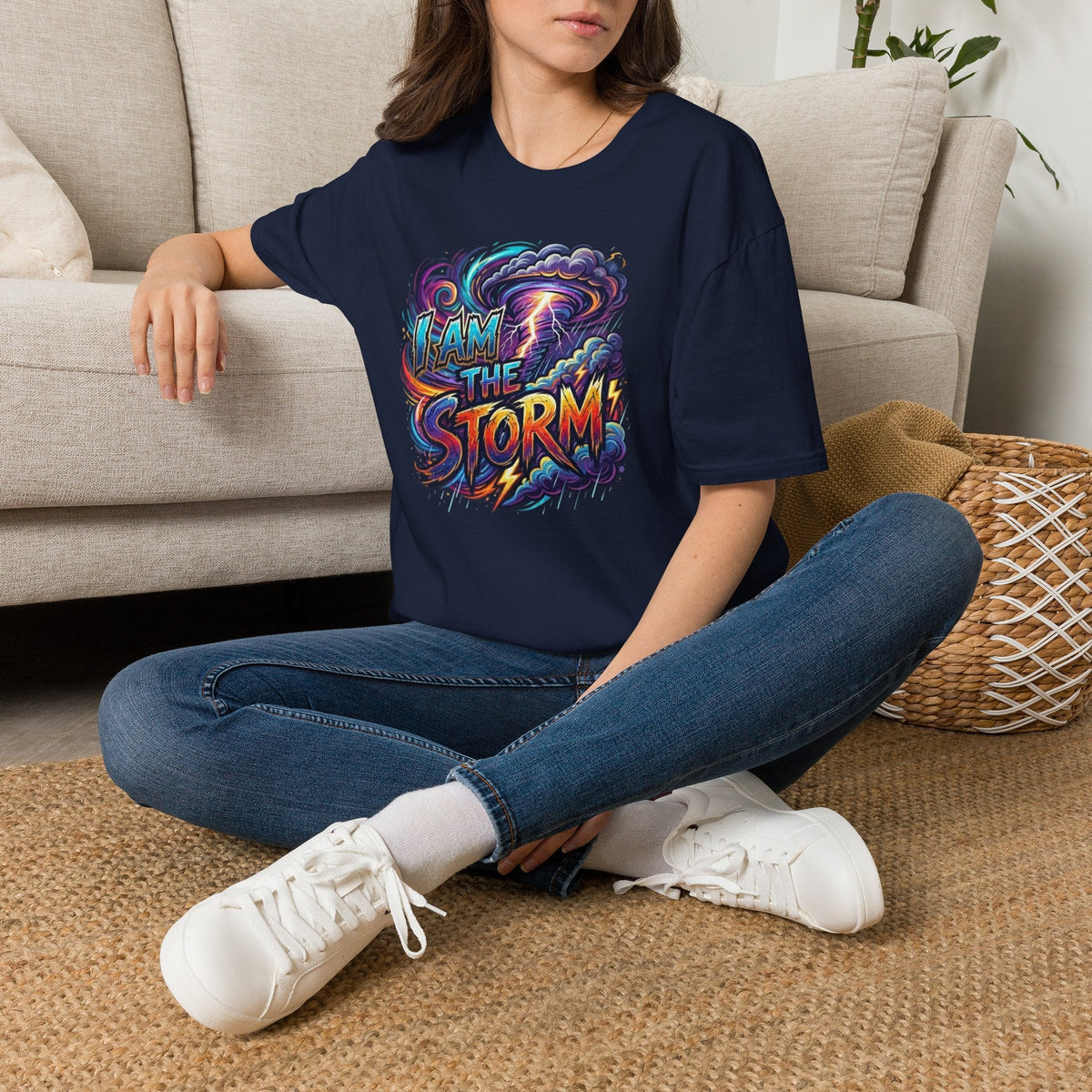 I Am The Storm Unisex T‑Shirt — Empowering Storm Graphic Tee for Resilience & Strength - underthestarsbabe