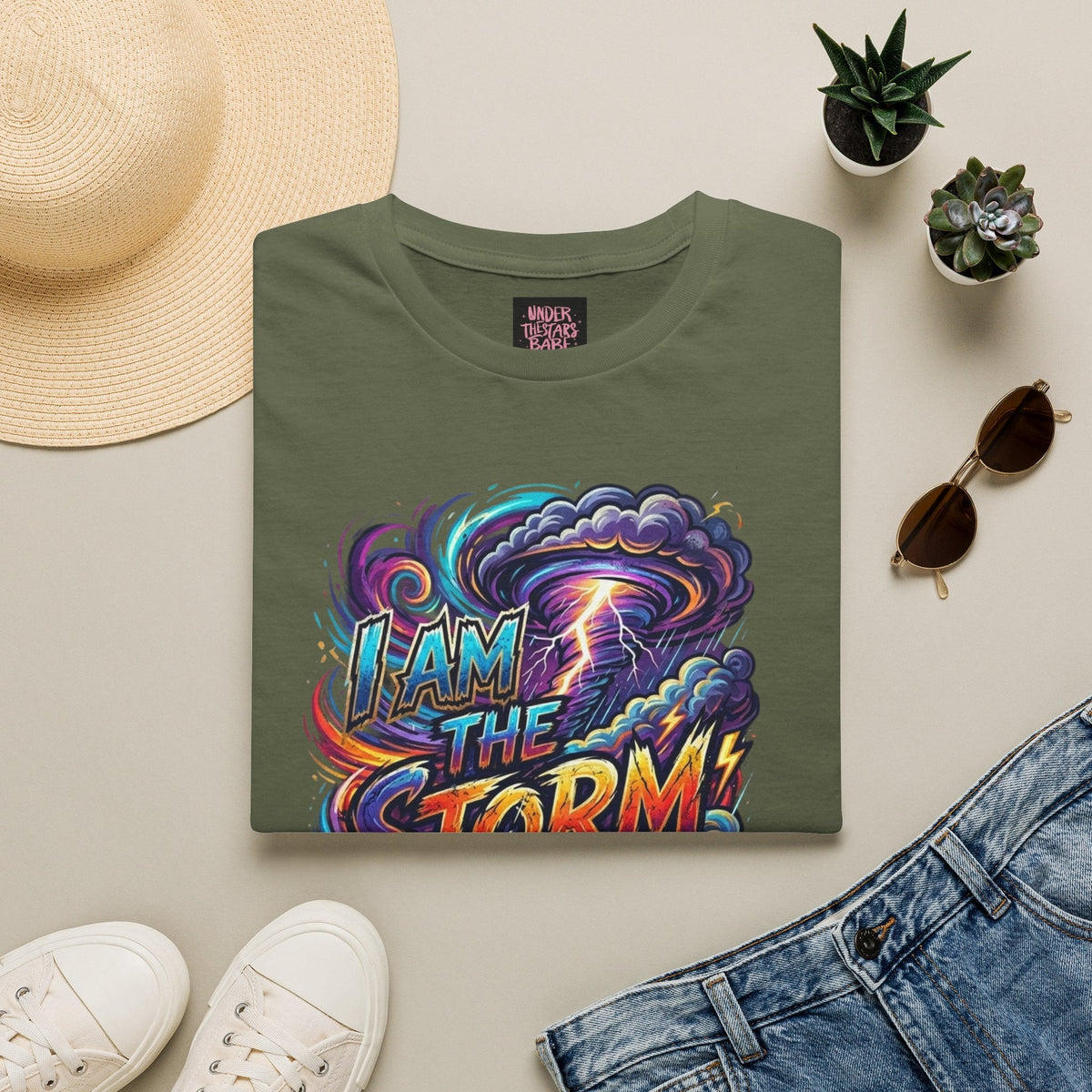 I Am The Storm Unisex T‑Shirt — Empowering Storm Graphic Tee for Resilience & Strength - underthestarsbabe
