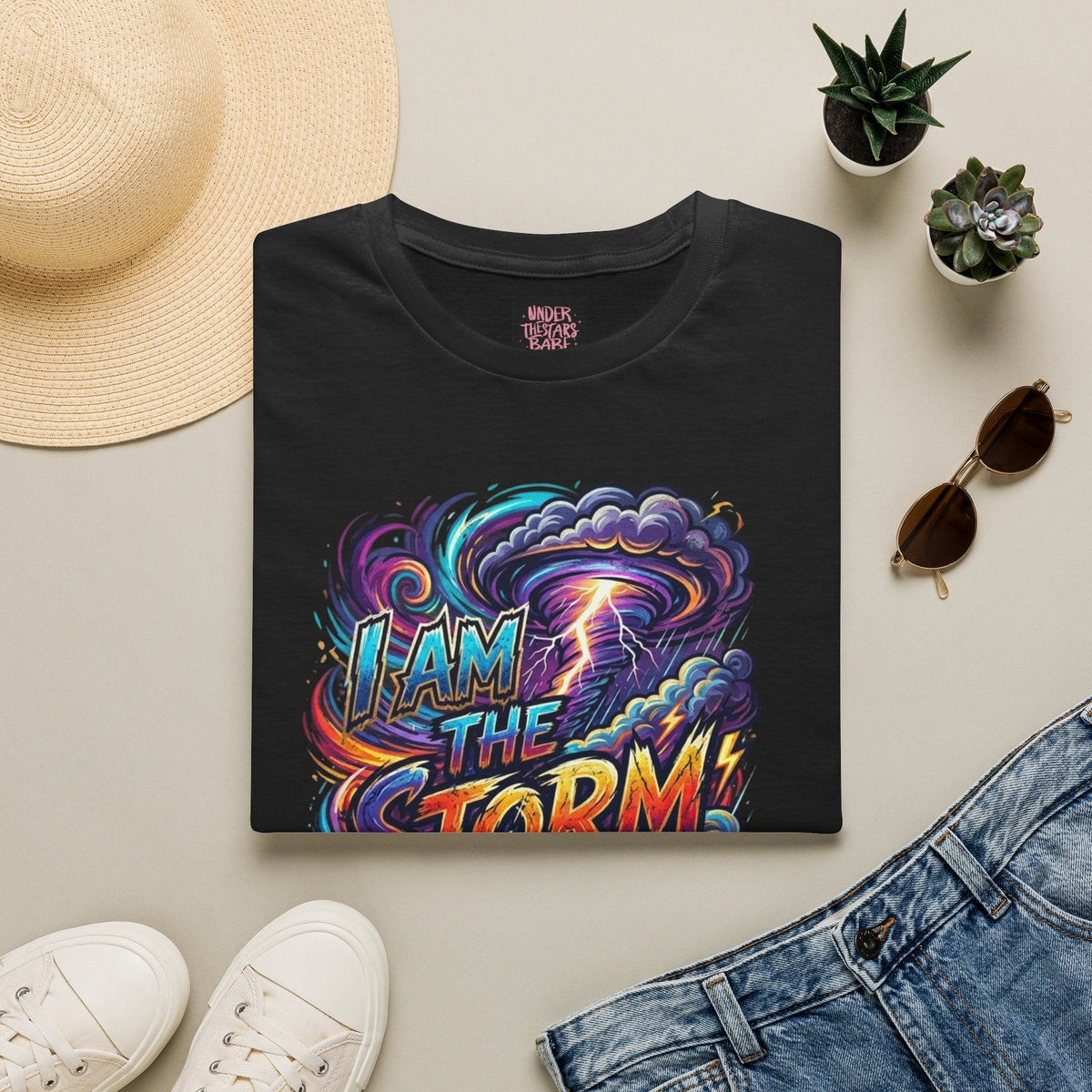 I Am The Storm Unisex T‑Shirt — Empowering Storm Graphic Tee for Resilience & Strength - underthestarsbabe