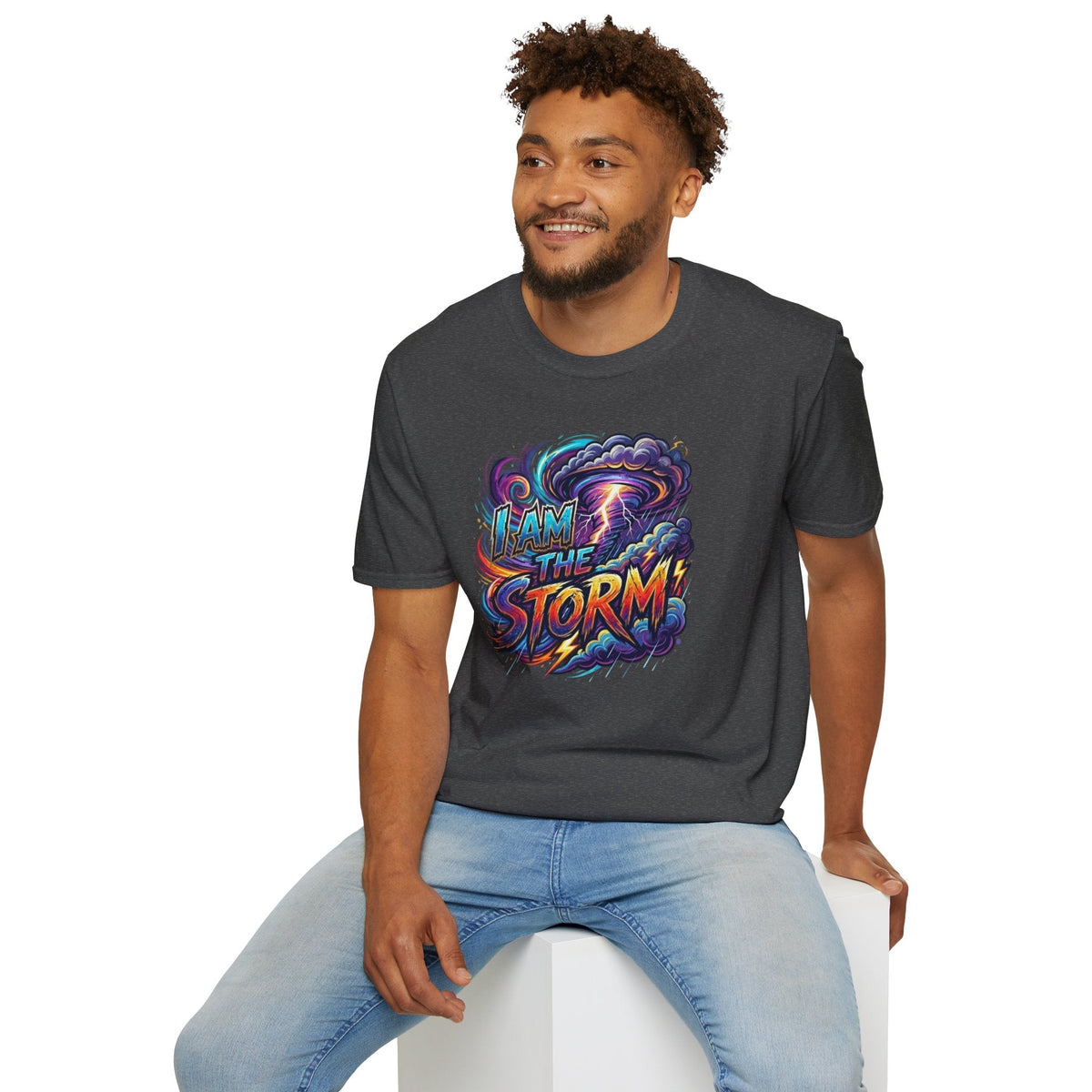 I Am The Storm Unisex T‑Shirt — Empowering Storm Graphic Tee for Resilience & Strength - underthestarsbabe
