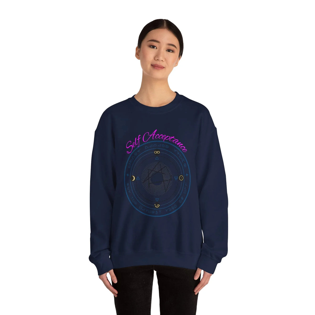 I Choose to Fully Accept Myself Sigil Crewneck Sweatshirt - underthestarsbabe