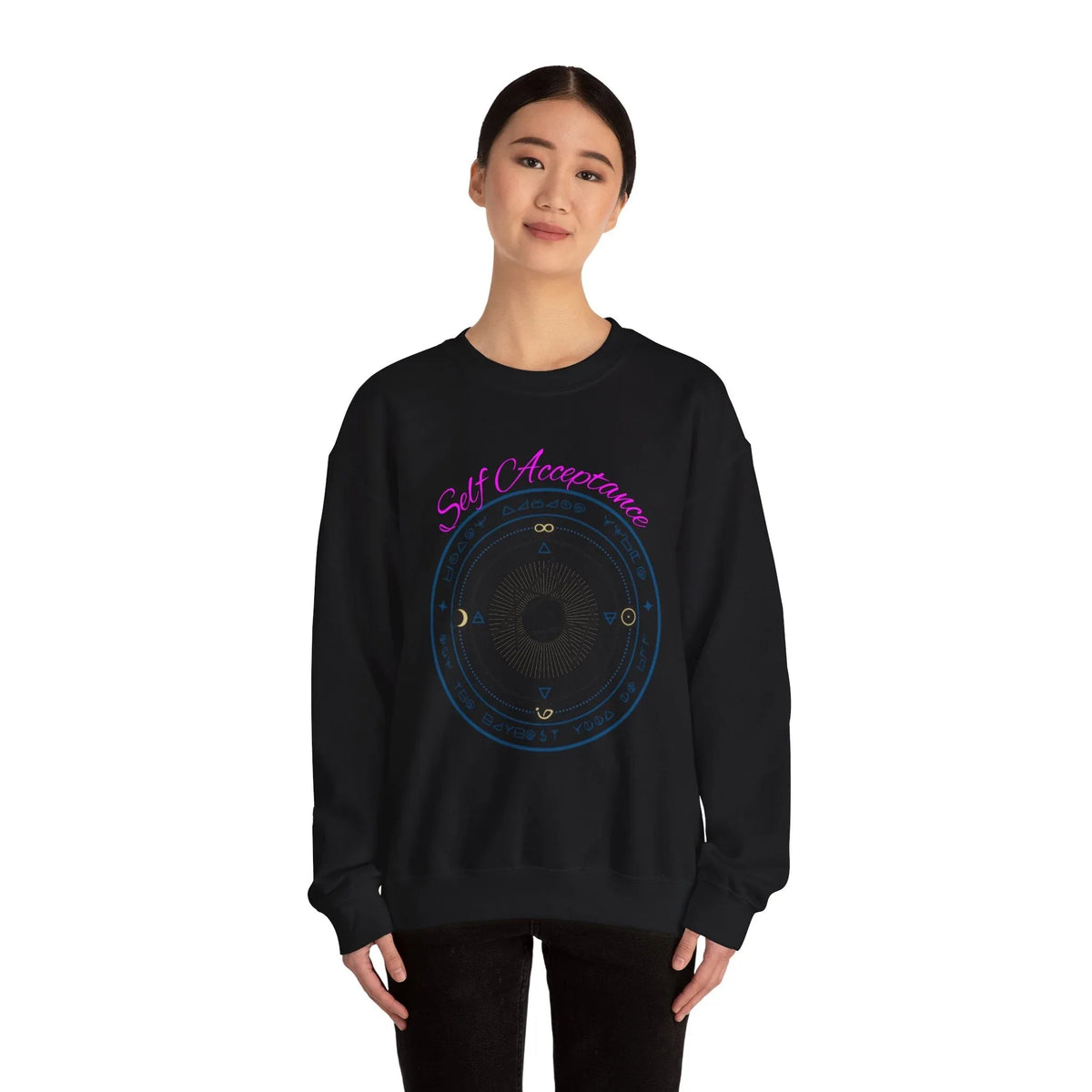 I Choose to Fully Accept Myself Sigil Crewneck Sweatshirt - underthestarsbabe
