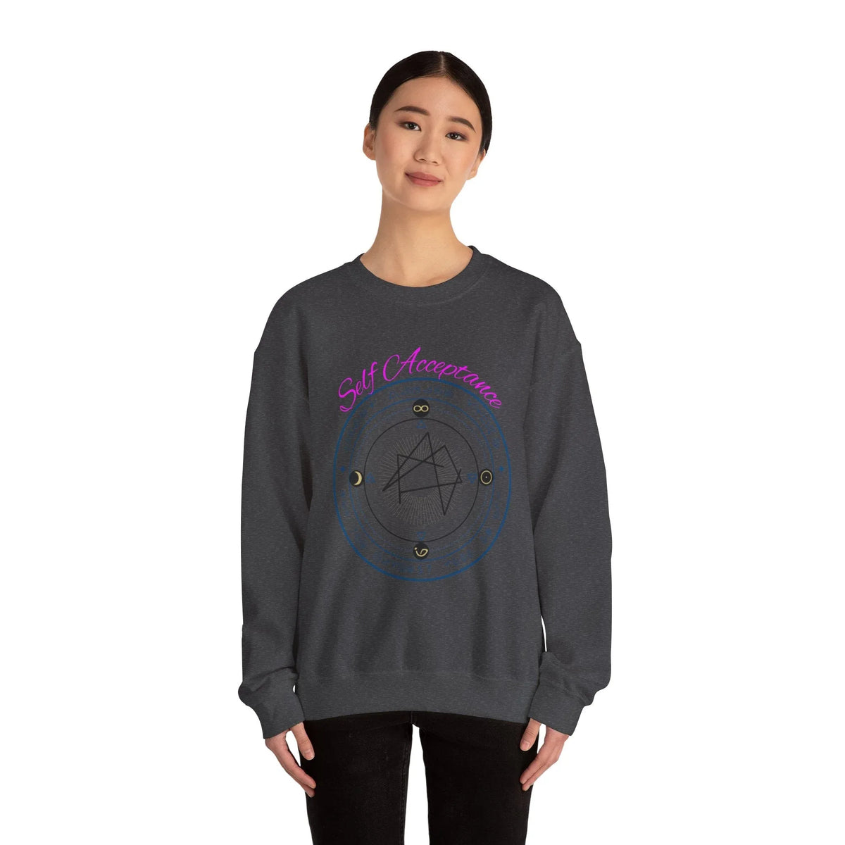 I Choose to Fully Accept Myself Sigil Crewneck Sweatshirt - underthestarsbabe