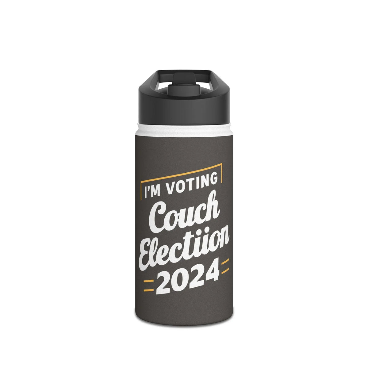 I'm Voting Couch Stainless Steel Water Bottle - Stylish & Functional - underthestarsbabe