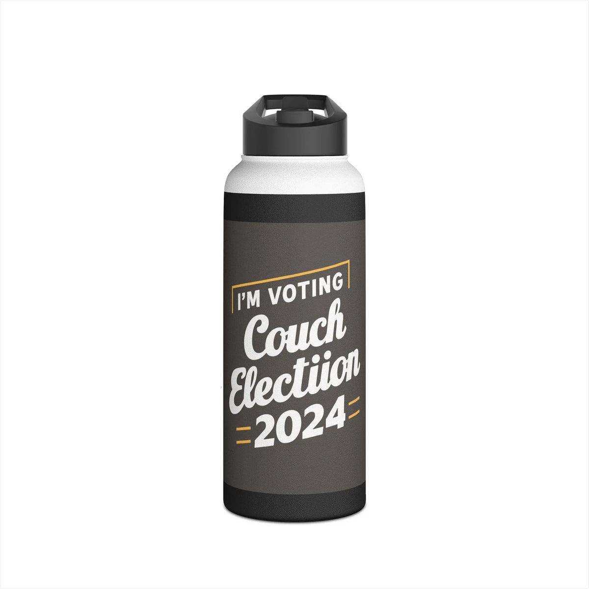 I'm Voting Couch Stainless Steel Water Bottle - Stylish & Functional - underthestarsbabe