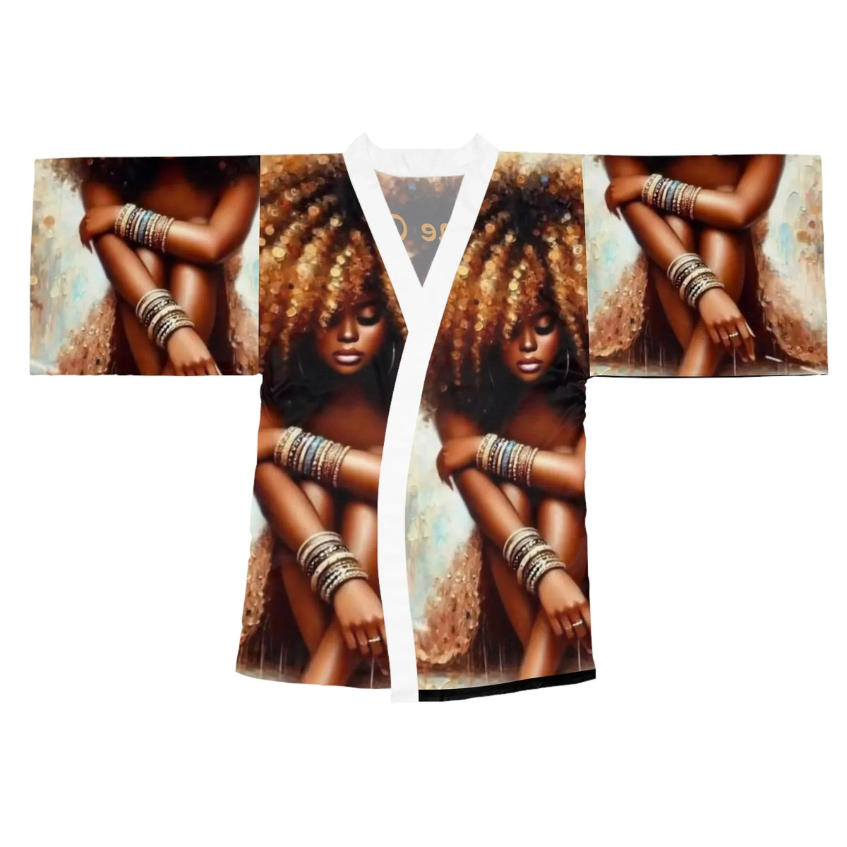 It’s The Glow! Long Sleeve Kimono Robe — Artistic All-Over Print - underthestarsbabe