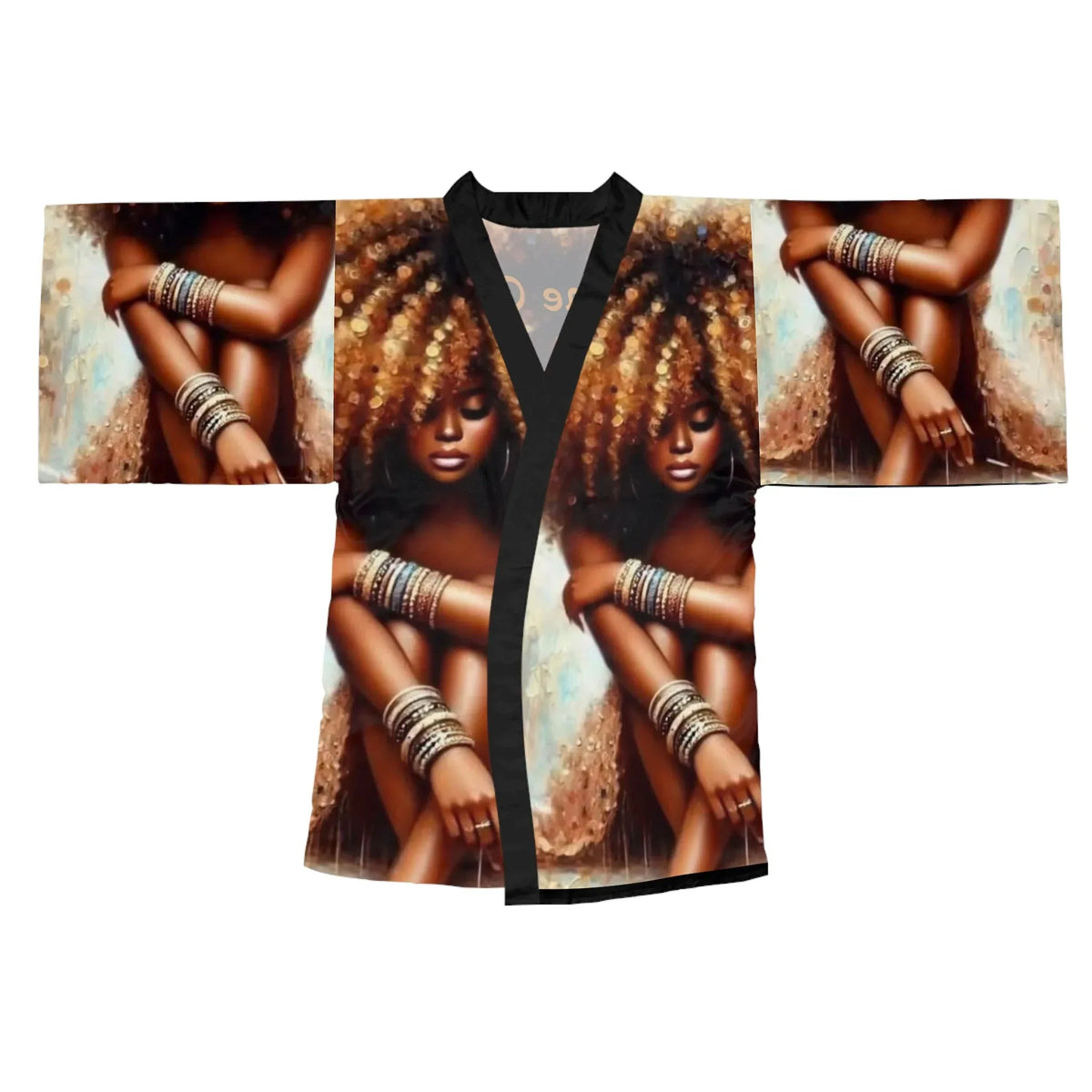 It’s The Glow! Long Sleeve Kimono Robe — Artistic All-Over Print - underthestarsbabe