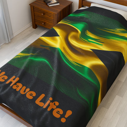 Jamaican Flag Cozy and Vibrant Light Weight Blanket - underthestarsbabe