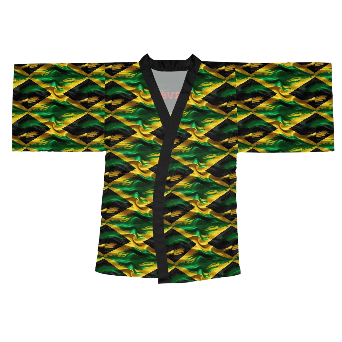 Jamaican Flag Wave "We Have Life" Kimono Robe —Island Pride - underthestarsbabe