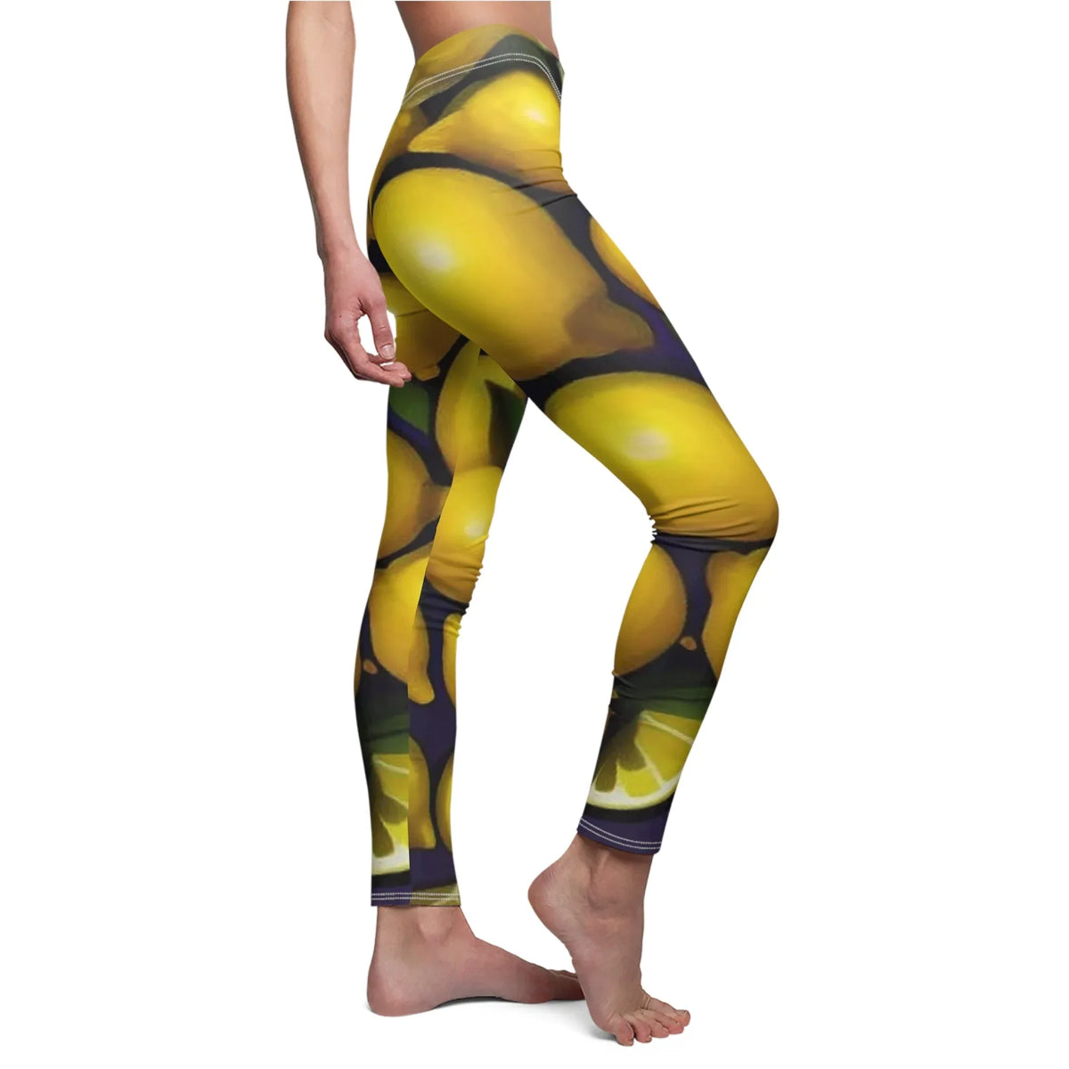 Lemons Women's Leggings - Vibrant Casual Skinny Fit Leggings for Women - underthestarsbabe