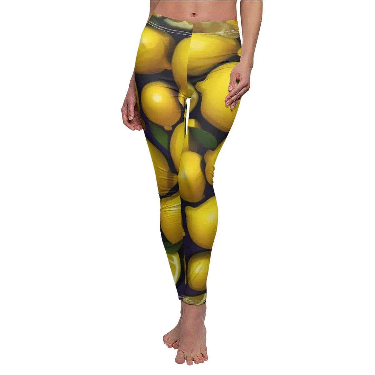 Lemons Women's Leggings - Vibrant Casual Skinny Fit Leggings for Women - underthestarsbabe