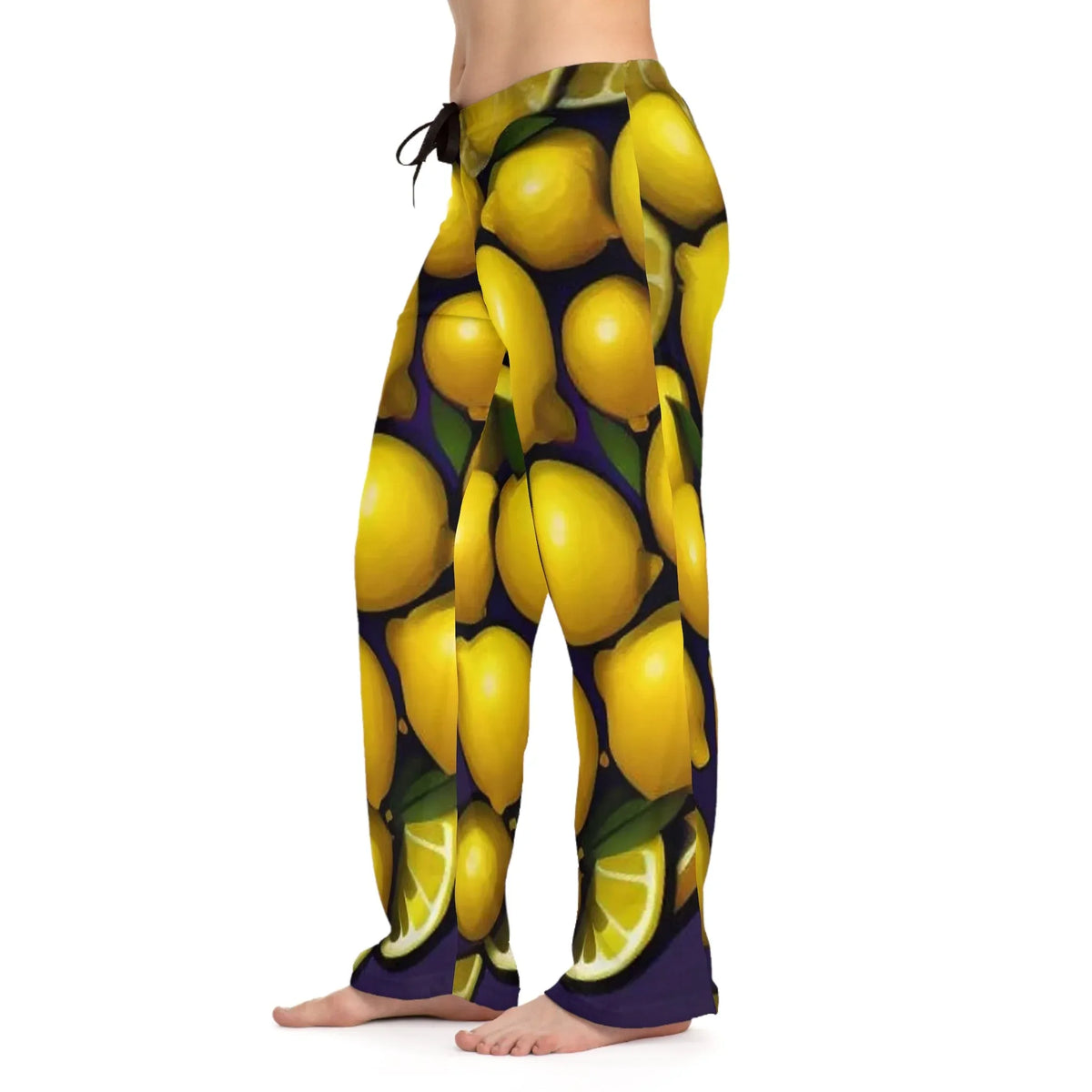 Lemons Women's Pajama Pants | Soft Lemon Print Sleepwear - underthestarsbabe
