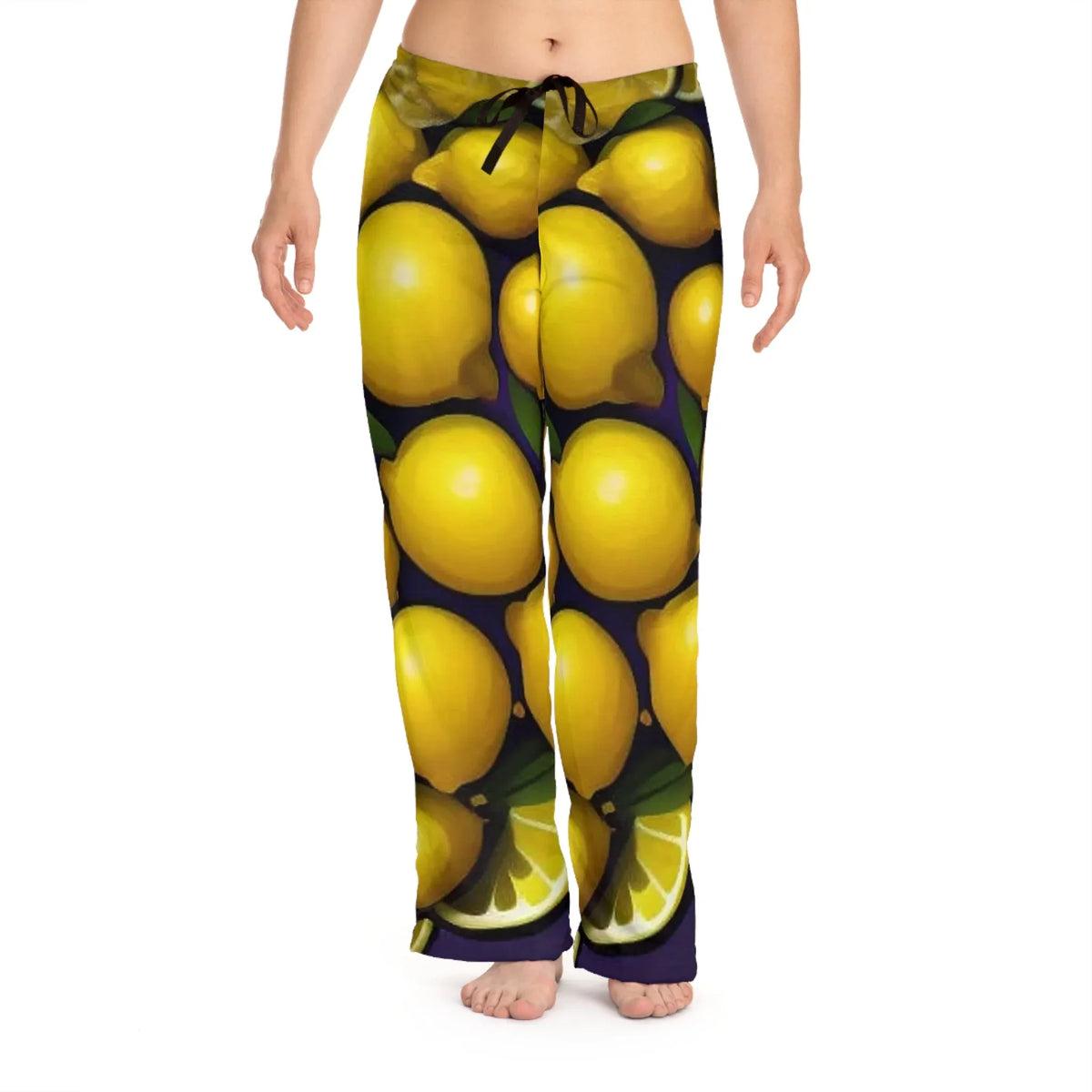 Lemons Women's Pajama Pants | Soft Lemon Print Sleepwear - underthestarsbabe