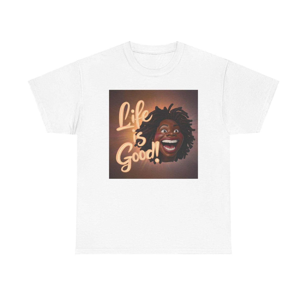 Life is Good Lady Unisex Heavy Cotton Tee - Casual - Under the Stars Babe - underthestarsbabe