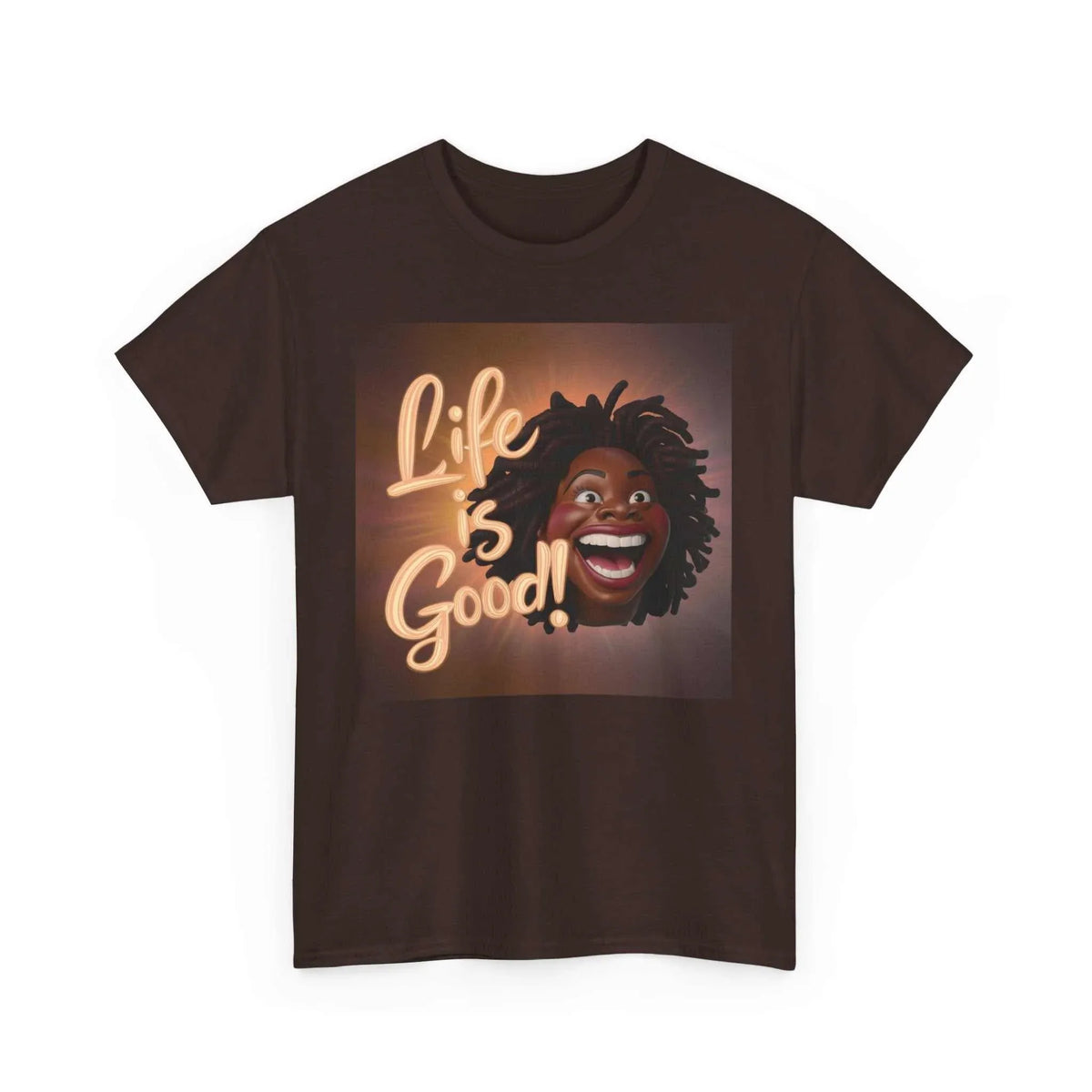 Life is Good Lady Unisex Heavy Cotton Tee - Casual - Under the Stars Babe - underthestarsbabe