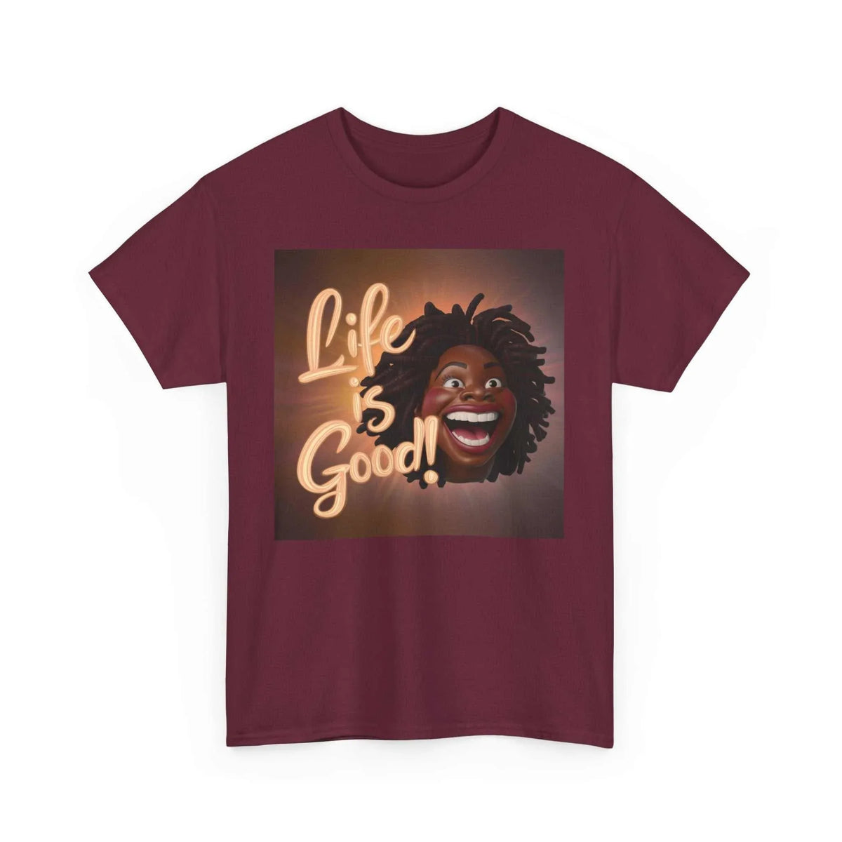 Life is Good Lady Unisex Heavy Cotton Tee - Casual - Under the Stars Babe - underthestarsbabe