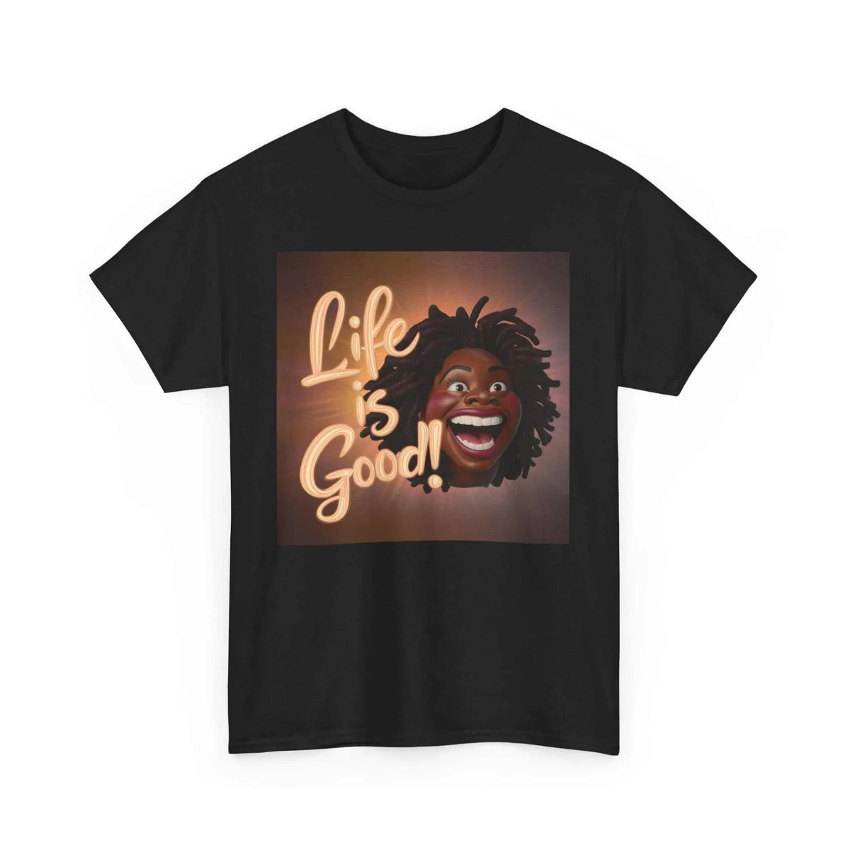 Life is Good Lady Unisex Heavy Cotton Tee - Casual - Under the Stars Babe - underthestarsbabe