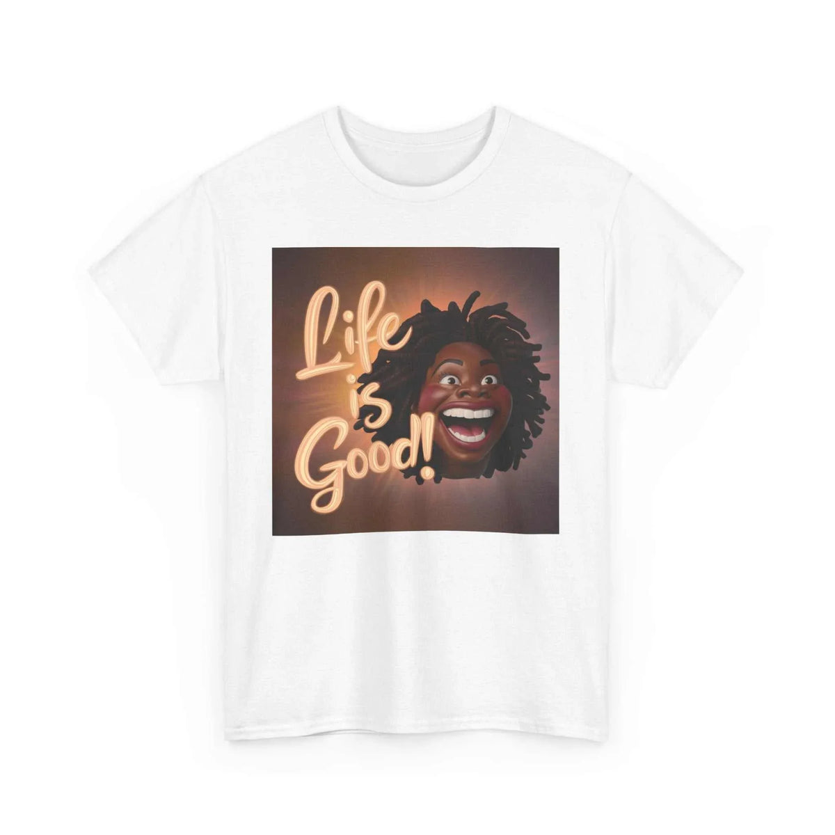 Life is Good Lady Unisex Heavy Cotton Tee - Casual - Under the Stars Babe - underthestarsbabe