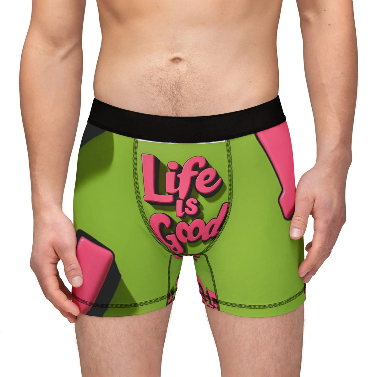 Life Is Good Patterned Men's Boxers - Under The Stars Babe - underthestarsbabe