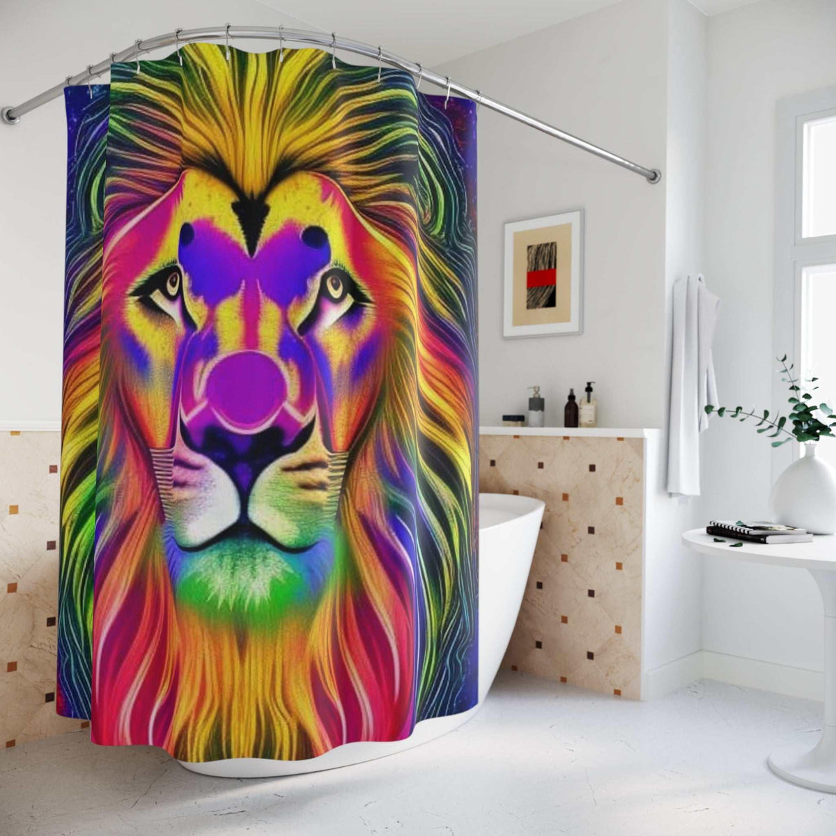 Lion of Judah Shower Curtain - Under the Stars Babe - underthestarsbabe