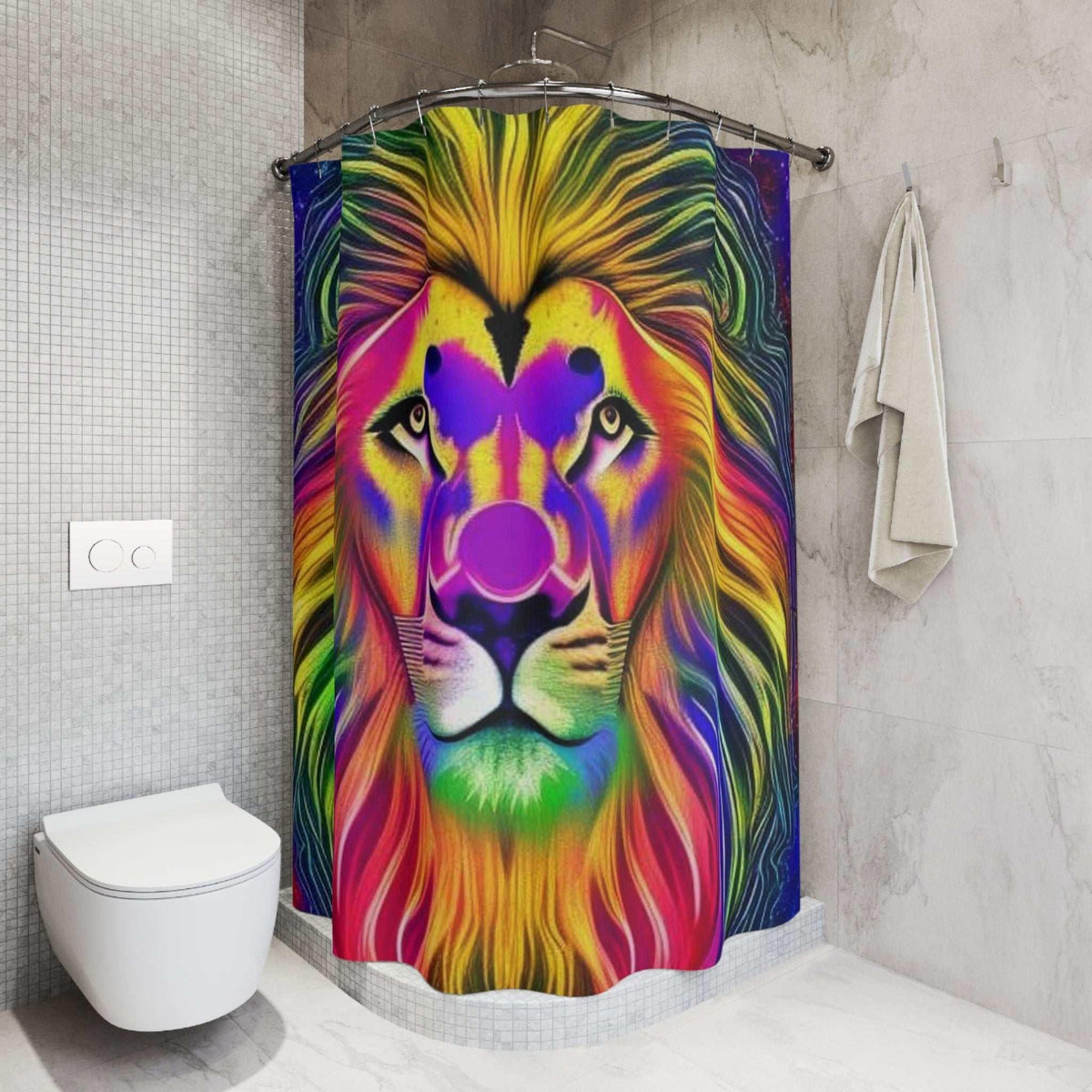 Lion of Judah Shower Curtain - Under the Stars Babe - underthestarsbabe