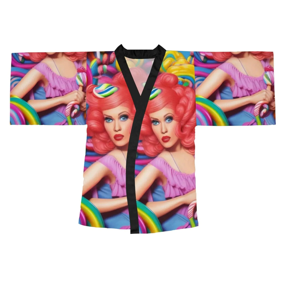 Candy Girl Long Sleeve Kimono Robe | Sweet & Silky Comfort - underthestarsbabe