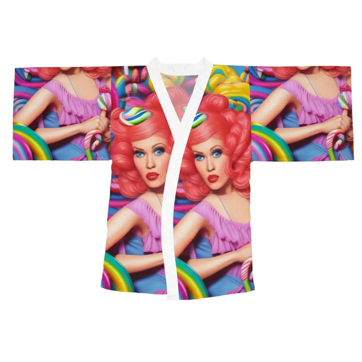 Candy Girl Long Sleeve Kimono Robe | Sweet & Silky Comfort - underthestarsbabe