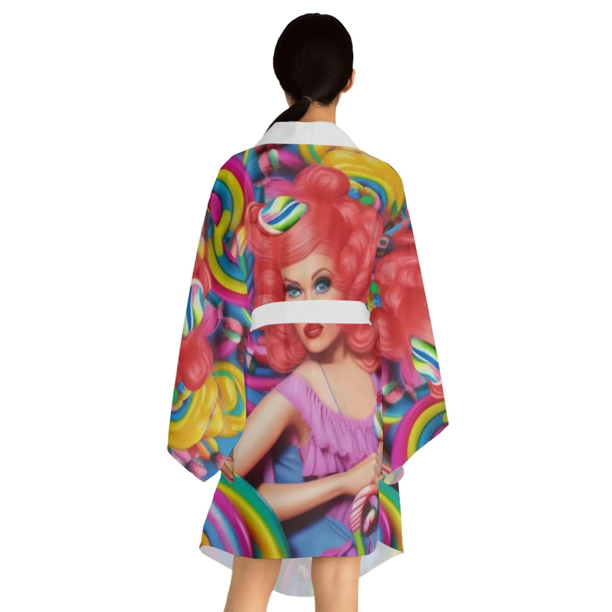 Candy Girl Long Sleeve Kimono Robe | Sweet & Silky Comfort - underthestarsbabe