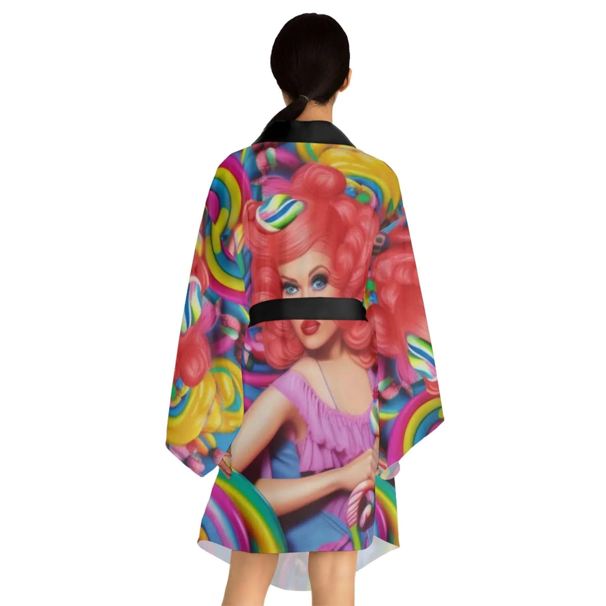 Candy Girl Long Sleeve Kimono Robe | Sweet & Silky Comfort - underthestarsbabe